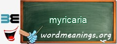 WordMeaning blackboard for myricaria